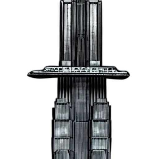 building, staff, crown, robot transparent PNG cut-out