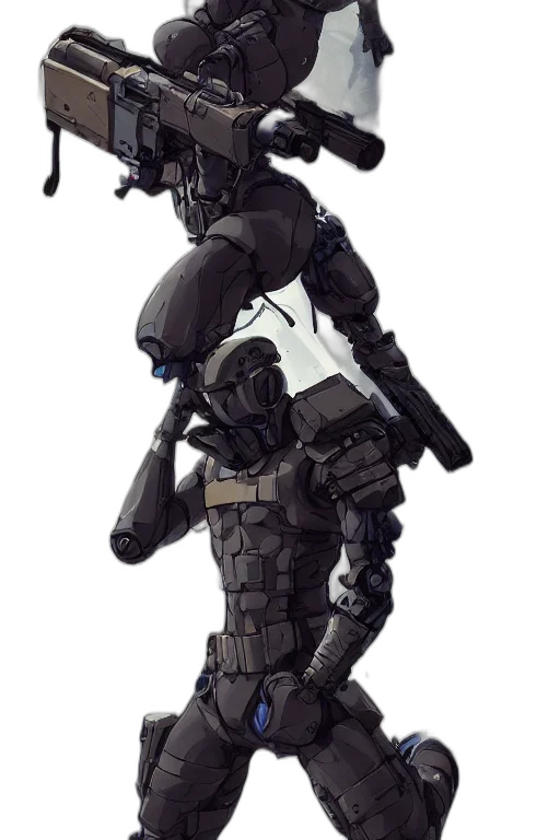 robot, weapon, staff, concept art transparent PNG cut-out