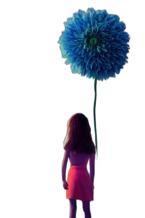 flower, umbrella, dress, hair transparent PNG cut-out