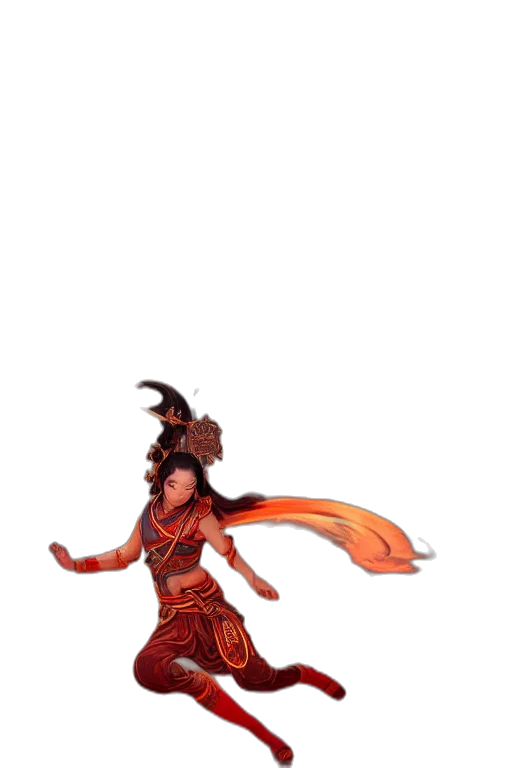 staff, dragon, dress, creature transparent PNG cut-out