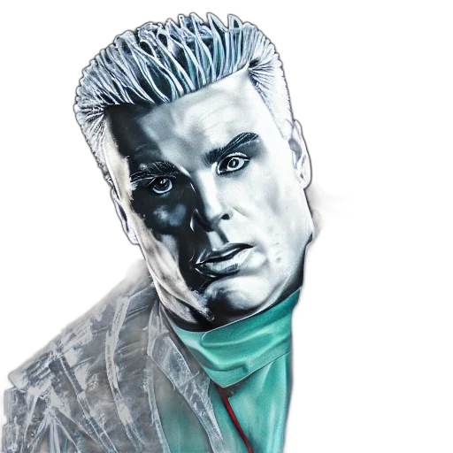 jacket, face, comic book art, photorealistic transparent PNG cut-out