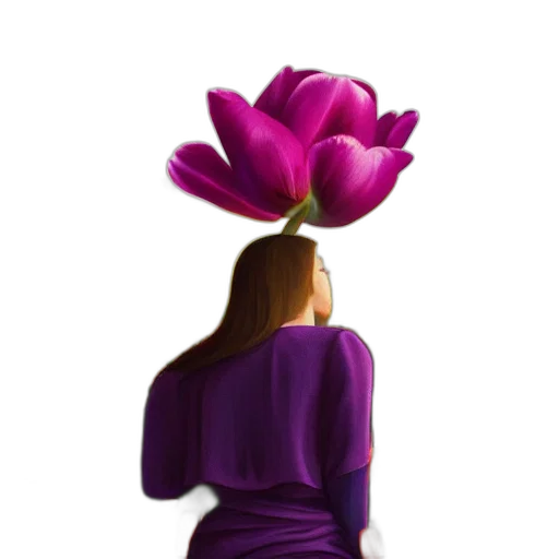 flower, crown, dress, hair transparent PNG cut-out