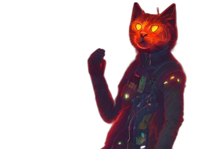 jacket, staff, mask, creature transparent PNG cut-out