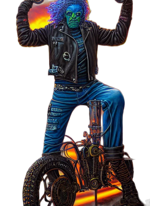 jacket, robot, weapon, car transparent PNG cut-out