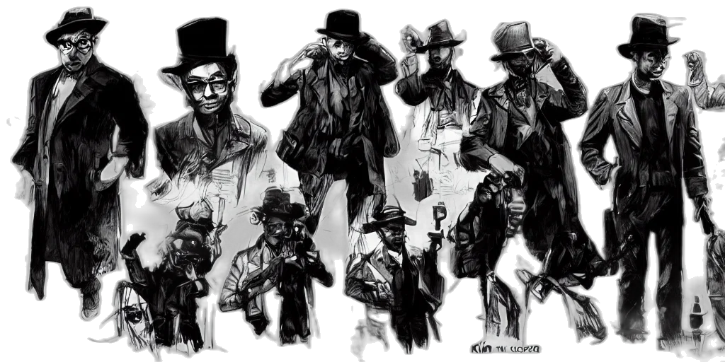 hat, concept art, comic book art, pencil sketch transparent PNG cut-out