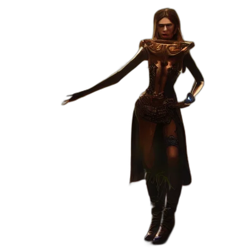 staff, sword, dress, concept art transparent PNG cut-out
