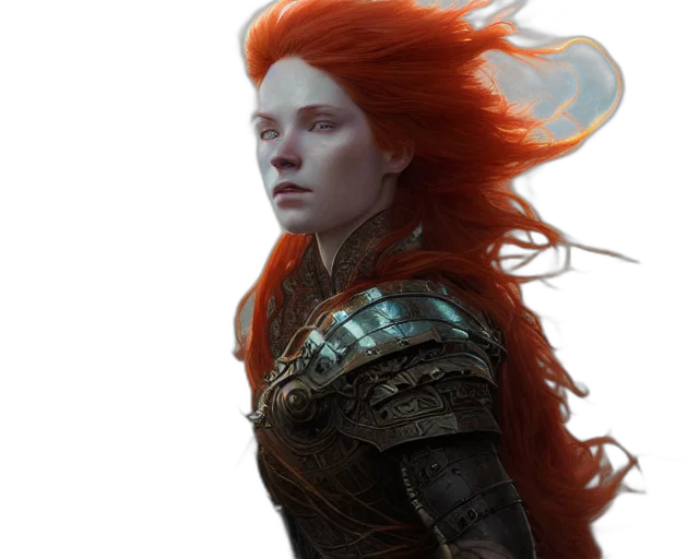 dragon, face, hair, fantasy art transparent PNG cut-out