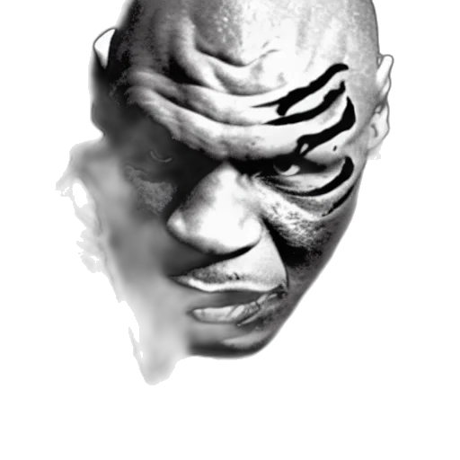 face, mask, creature, photorealistic transparent PNG cut-out