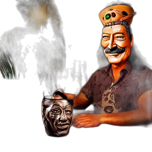 mask, face, staff, crown transparent PNG cut-out