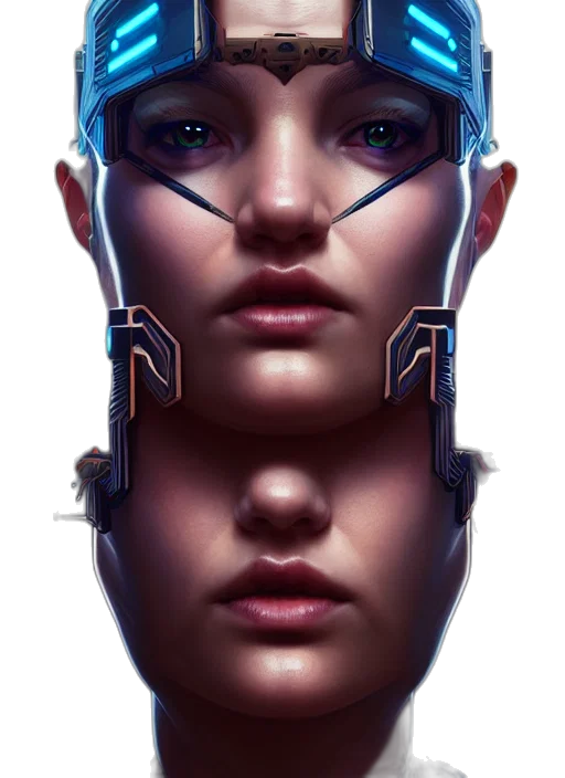 robot, face, mask, jewelry transparent PNG cut-out