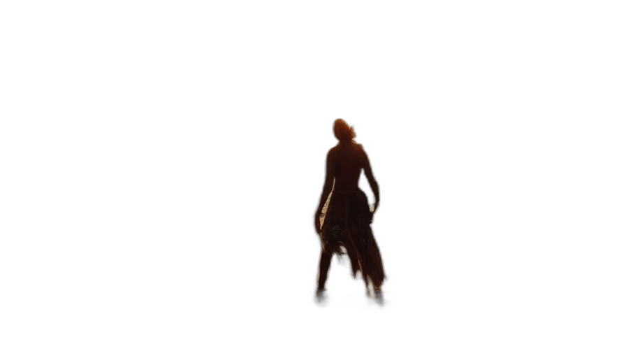 dress, staff, hair, robot transparent PNG cut-out