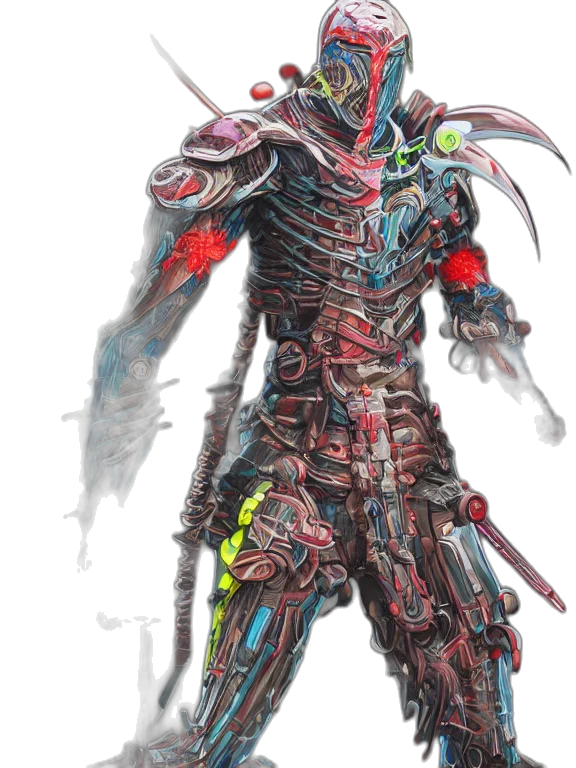robot, staff, weapon, creature transparent PNG cut-out