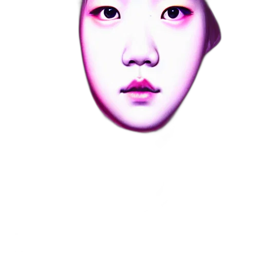 face, mask, creature, vaporwave transparent PNG cut-out