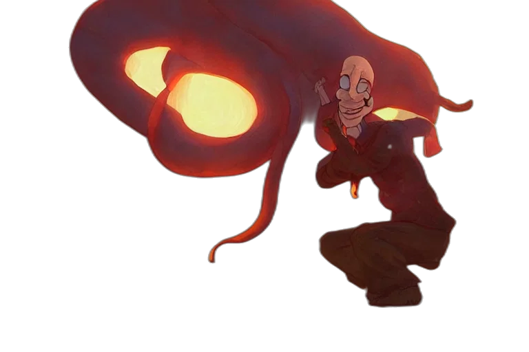 creature, jacket, staff, concept art transparent PNG cut-out