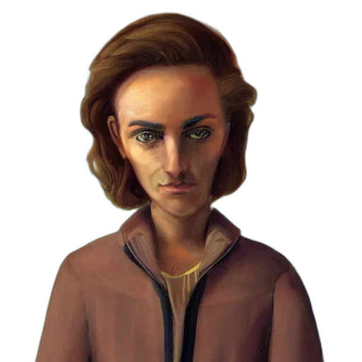jacket, face, staff, concept art transparent PNG cut-out