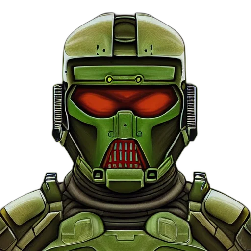 robot, mask, face, pixel art transparent PNG cut-out