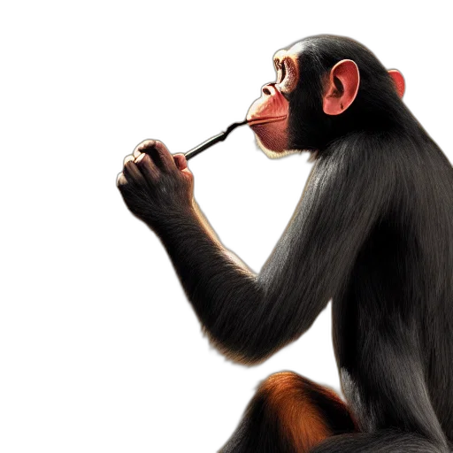 animal, staff, concept art, photorealistic transparent PNG cut-out
