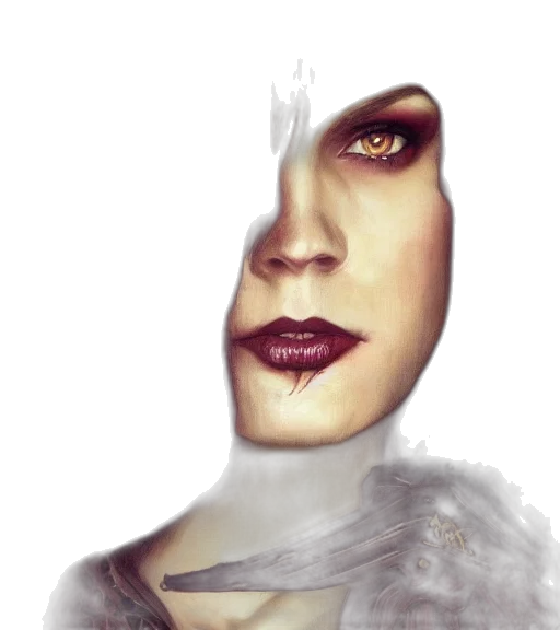 face, mask, dragon, photorealistic transparent PNG cut-out
