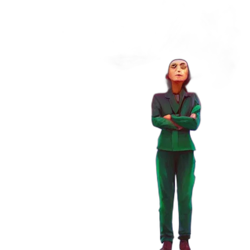 staff, robot, jacket, creature transparent PNG cut-out