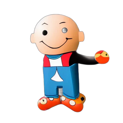 staff, robot, 3d render, cartoon transparent PNG cut-out