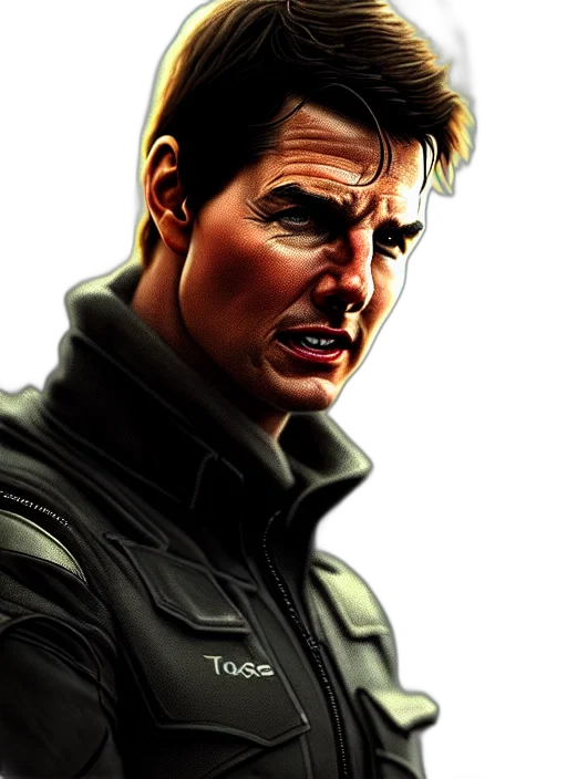 jacket, face, comic book art, concept art transparent PNG cut-out