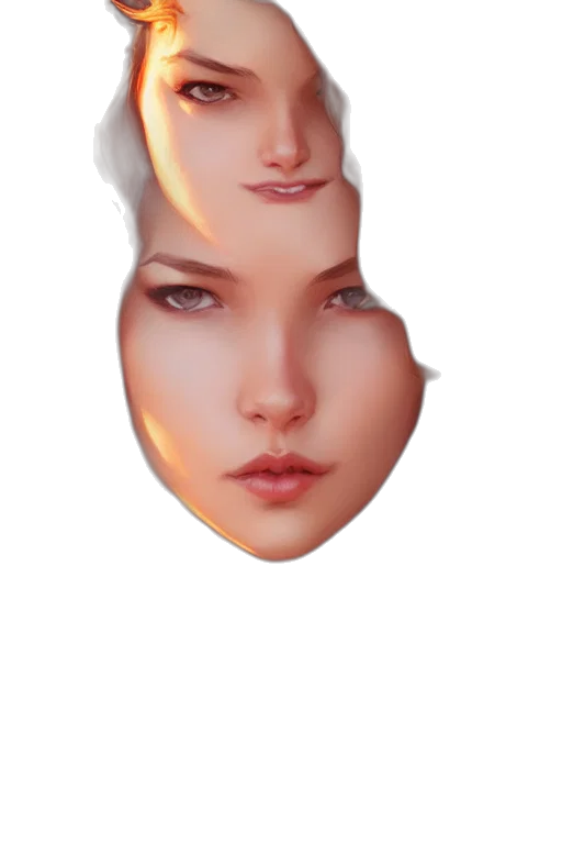 face, mask, crown, jewelry transparent PNG cut-out