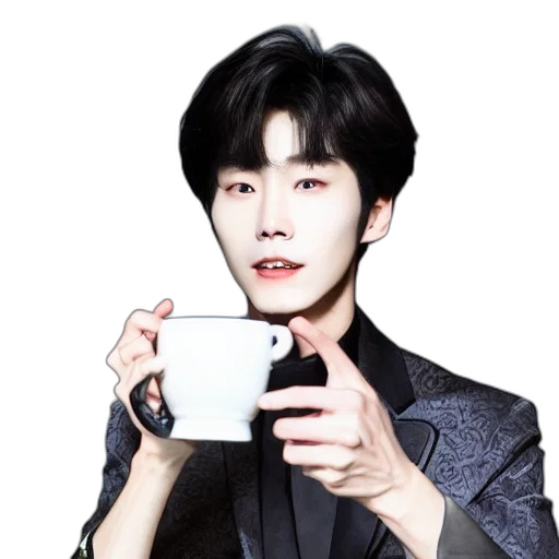 staff, photorealistic, cup, coffee transparent PNG cut-out