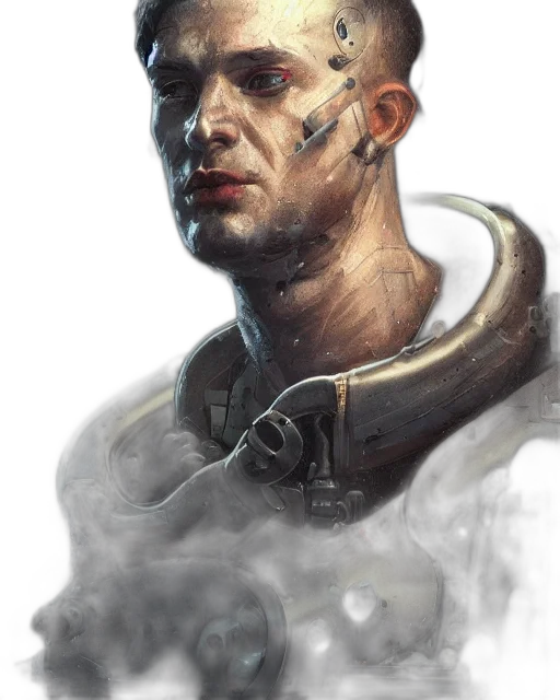 face, mask, robot, staff transparent PNG cut-out