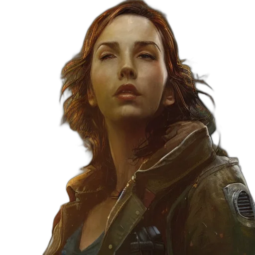 jacket, face, concept art, photorealistic transparent PNG cut-out