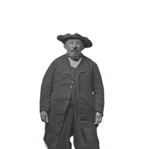 staff, hat, jacket, face transparent PNG cut-out