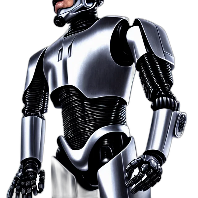 robot, 3d render, concept art, comic book art transparent PNG cut-out