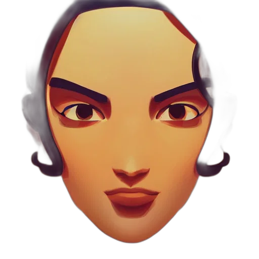 face, mask, jewelry, 3d render transparent PNG cut-out
