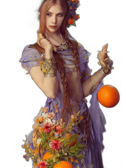 dress, crown, staff, jewelry transparent PNG cut-out