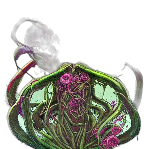 crown, mask, creature, flower transparent PNG cut-out