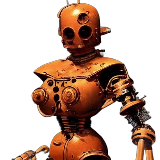 robot, staff, animal, concept art transparent PNG cut-out