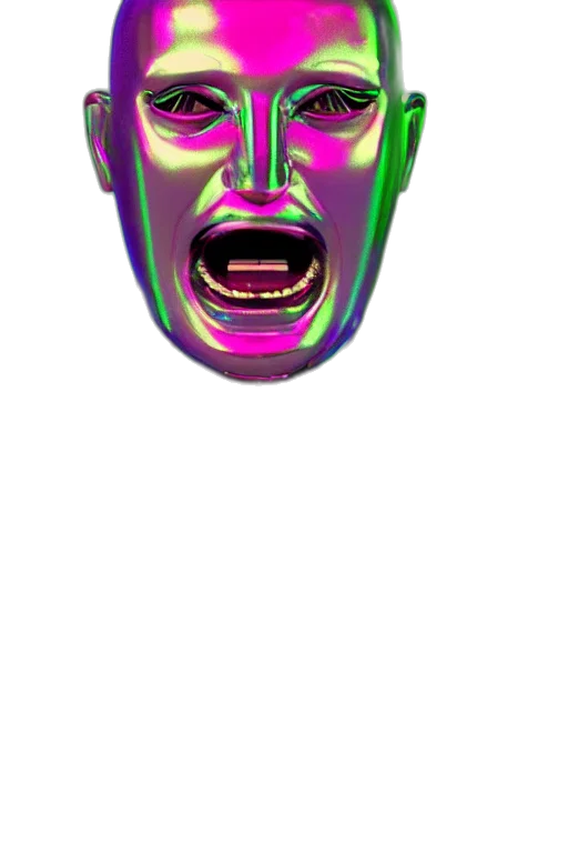 mask, face, robot, creature transparent PNG cut-out