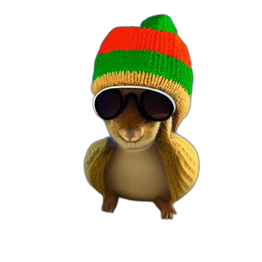 hat, animal, 3d render, photorealistic transparent PNG cut-out