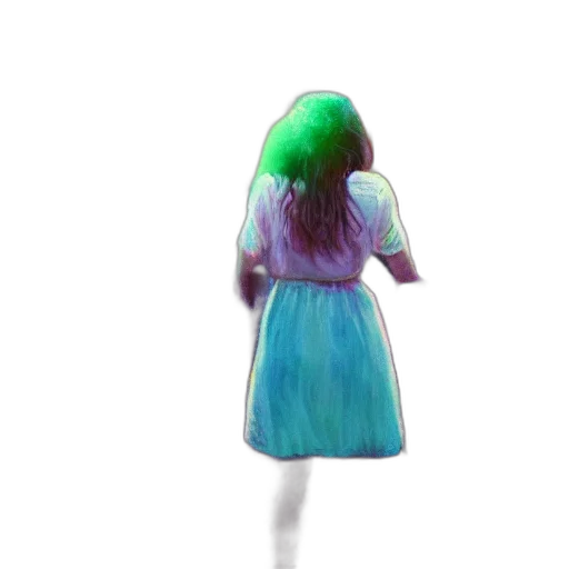 dress, hair, creature, robot transparent PNG cut-out