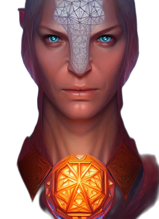 face, mask, dragon, staff transparent PNG cut-out