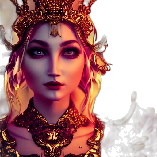 crown, jewelry, fantasy art, 3d render transparent PNG cut-out