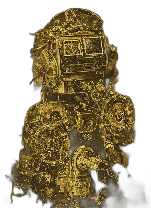 jewelry, crown, robot, staff transparent PNG cut-out