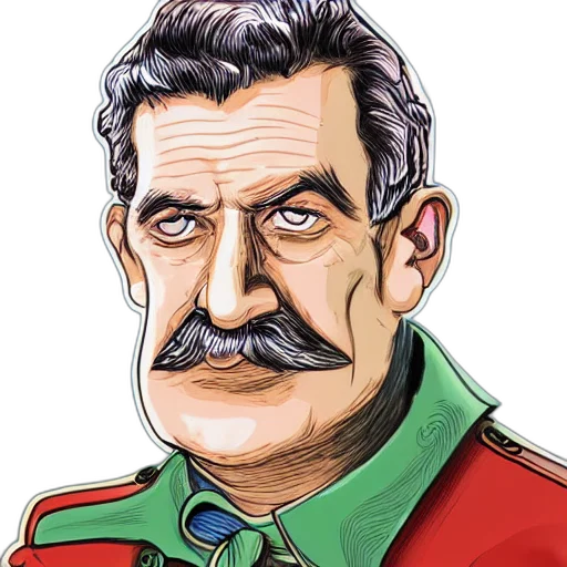 face, staff, jacket, comic book art transparent PNG cut-out