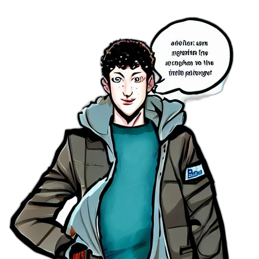 jacket, staff, comic book art, concept art transparent PNG cut-out