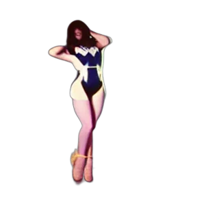 dress, robot, pixel art, 3d render transparent PNG cut-out