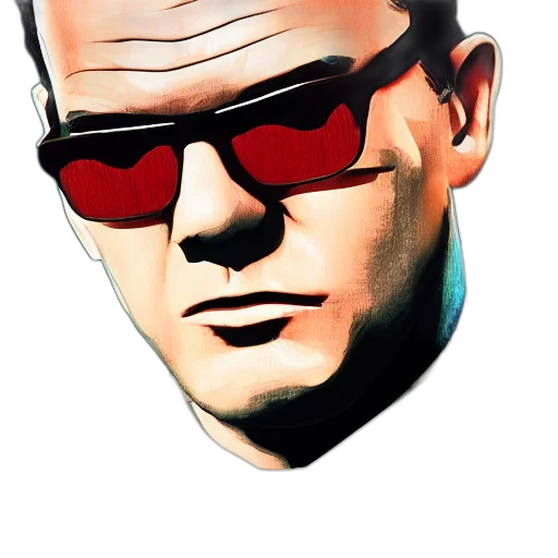 face, jacket, comic book art, cartoon transparent PNG cut-out
