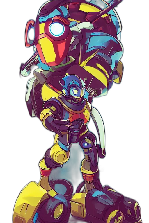 robot, weapon, concept art, 3d render transparent PNG cut-out