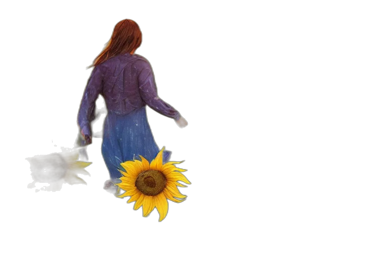 flower, dress, 3d render, photorealistic transparent PNG cut-out