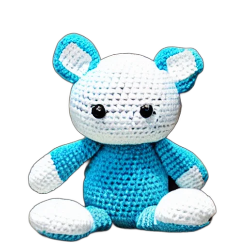 3d render, pixel art, blue, cute transparent PNG cut-out