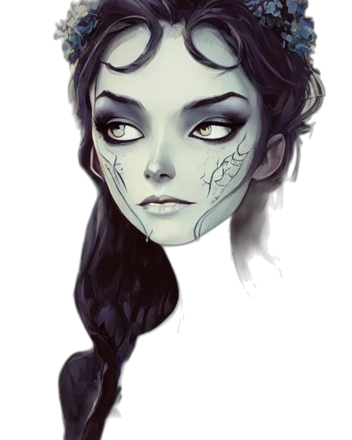 face, mask, crown, fantasy art transparent PNG cut-out