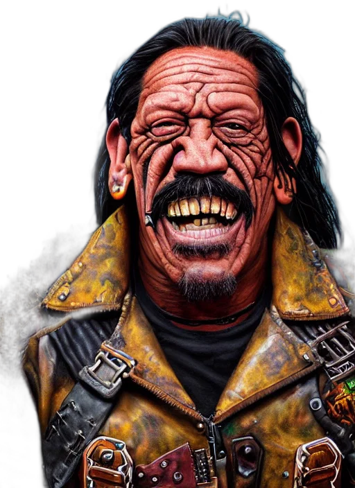 face, jacket, mask, photorealistic transparent PNG cut-out